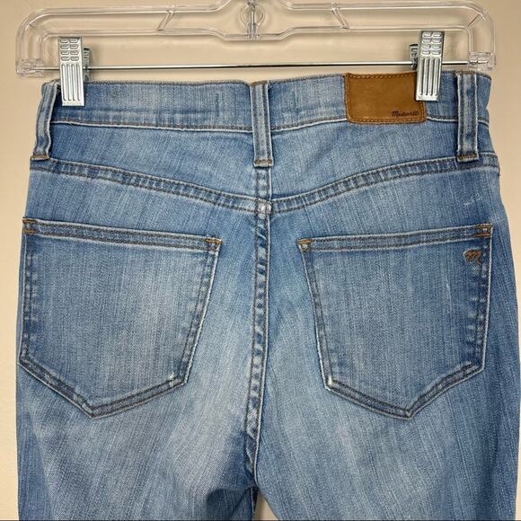 Madewell 9" High Riser Skinny Skinny Jeans Light Wash Light Distressing sz 25 - Picture 5 of 12
